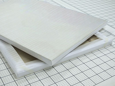 キャンバスプリント ミラマット（発泡シート）梱包