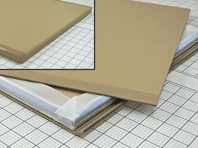 大判キャンバスプリント ミラマット（発泡シート）梱包